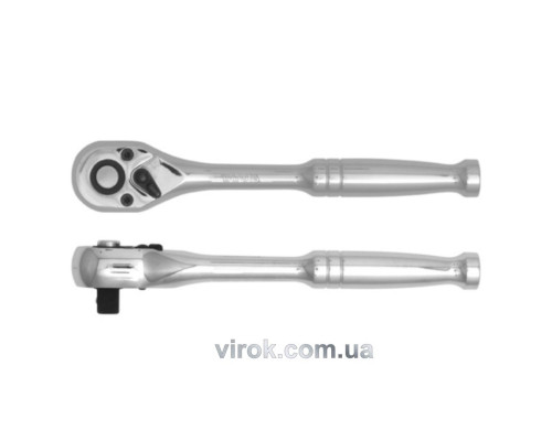 Тріщатка YATO : квадрат 3/8", L= 170 мм, 72T [6/24/48]