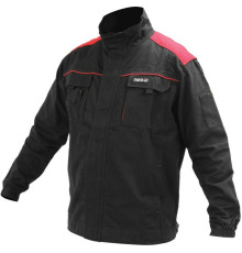 Куртка робоча COMFY YATO розмір L/XL, чорно-червона, 7 кишень, 100% бавовна(DW)