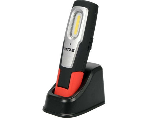Лампа світлодіодна переносна YATO 3.7 В акумулят. Li-Ion, 2 режими 600/250 Lm, зарядний USB пристрій