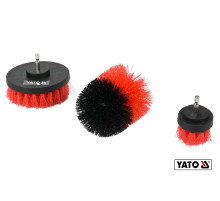 Щітки з нейлоновим ворсом до дрилі YATO : з шпинделем HEX- 1/4", 3 шт [40]