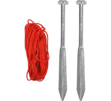 Колышки каменные 2 шт. VOREL стальные, Ø= 8 мм, l= 160 мм со шнуром l= 10 м)(DW)