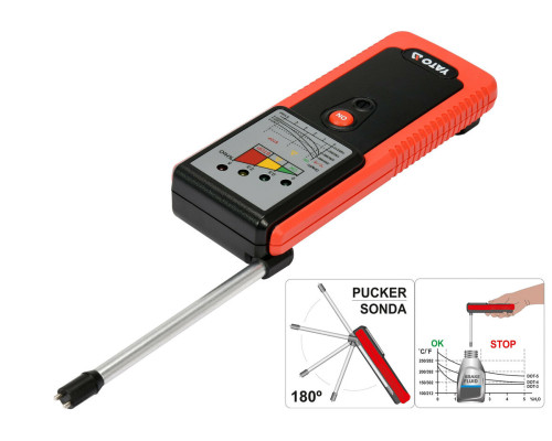 Тестер тормозной жидкости YATO с 4 диодными индикаторами и звуковым сигналом [28]