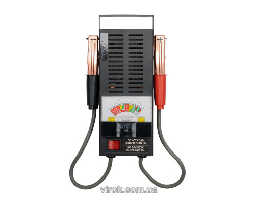 Тестер напряжения аккумуляторов аналоговый YATO, 6/12V [10]
