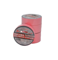 Малярна стрічка рисова VIROK  24мм х 20 м.(Гідростійка/ ідеальний край для фарбування). рожева [108]