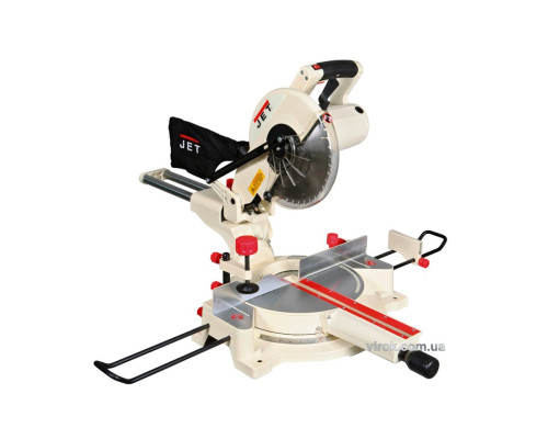 Пила торцьовальна з протяжкою JET JSMS-10L : 230 В, 1,5 кВт. диск Ø=254/30 мм, нах.-45° глиб- 90/42