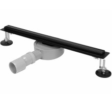 Трап підлоговий лінійний з нержавіючої сталі, чорний FALA SLIM BLACK; 50х 3х 7 см, сифон- 56 мм [5]