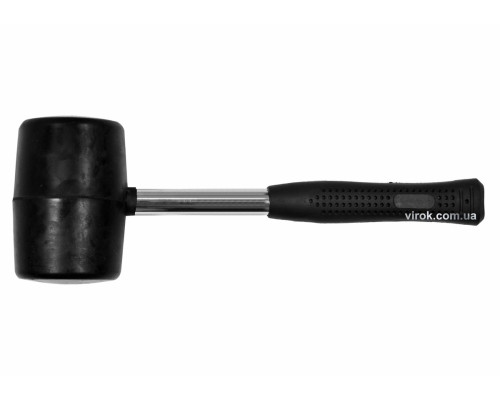 Молоток гумовий VOREL з металевою ручкою, Ø=76 мм, m= 1100 г [6/18/360]
