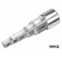 Ключ ступеневий YATO: головка з квадратом 1/2" до головок 3/8",29/68",1/2",21/32", 27/32",Cr-V [100]
