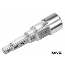 Ключ ступеневий YATO: головка з квадратом 1/2" до головок 3/8",29/68",1/2",21/32", 27/32",Cr-V [100]
