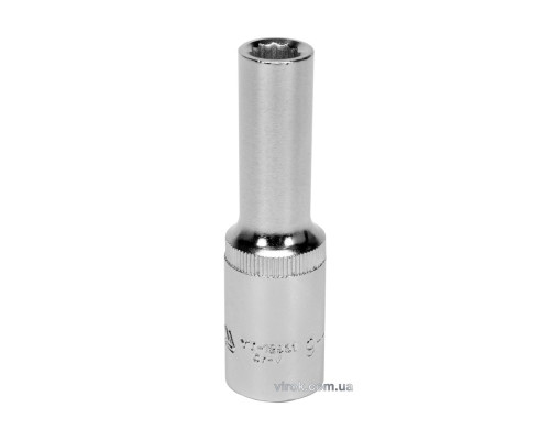 Головка торцева 12-гранна YATO : подовжена, квадрат 1/2", М= 9 мм, L= 77 мм [12/60/120]