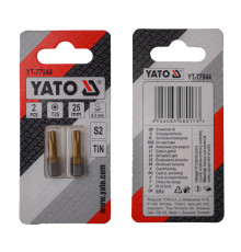 Насадка викруткова YATO TORX T25 х 25 мм. HEX 1/4", покрита титаном, 2 шт.