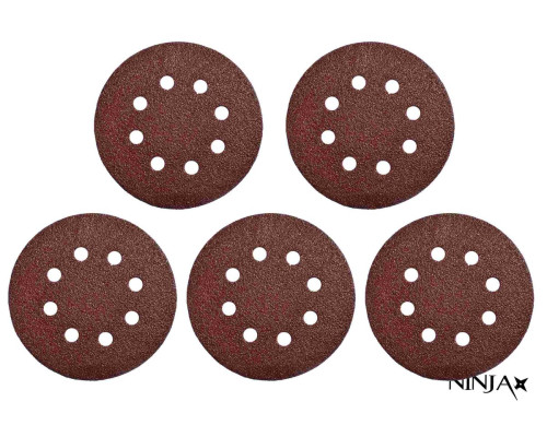 Круг шліфувальний самозачепний 8 отворів NINJA : Ø180 мм. Р80. універсальний Уп. 5 шт. [50]