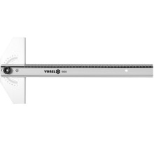 Кутник установний алюмінієвий VOREL: l= 400 мм, 2 сторони 0-90°, з метричною шкалою [100]