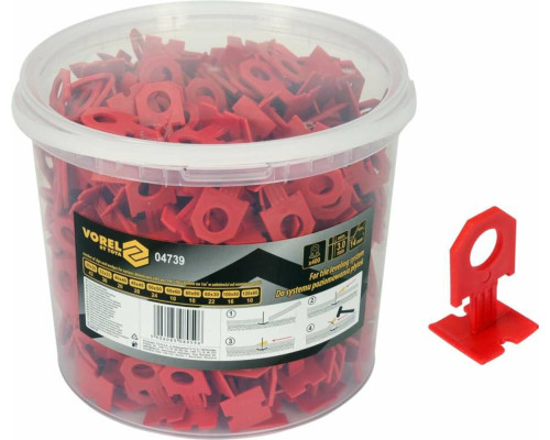 Кліпси для викладання керамічної плитки VOREL : 3 мм, t≤ 14 мм. 400 шт.(DW)