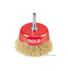 Щітка - крацовка YATO Ø=75 мм. латунована сталь [12/96]