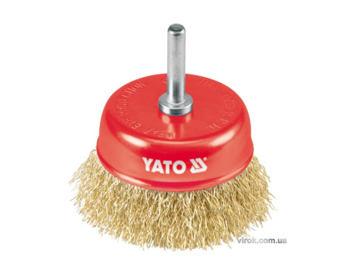 Щітка - крацовка YATO Ø=75 мм. латунована сталь [12/96]