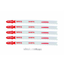 Полотно для електролобзика(метал) YATO : 10-5TPI, L= 130 мм, Уп. 5 Шт. [25/250]