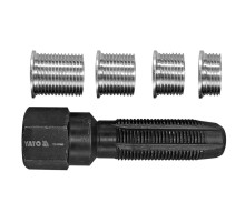 Мітчики для ремонту різьби "свічок" запалу YATO, M14x1,25 і M16x1,25 з 6-гран. приводом, 5 шт. [12]