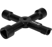 Ключ для замикання шаф в майстерні VOREL хресто-подібний, 4 види, 72х 72 мм [12/72]