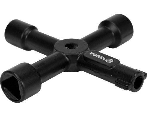 Ключ для замикання шаф в майстерні VOREL хресто-подібний, 4 види, 72х 72 мм [12/72]