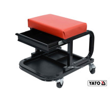 Табурет на колесах YATO з шуфлядою, 440 x 360 x 390 мм, 150 кг [2]