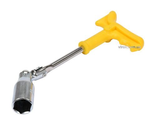 Ключ до свічок двигунів шарнірний VOREL : М21, пластикова ручка, l= 260 мм [50]