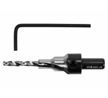 Сверло конфирматное по дереву YATO Ø= 4/6 мм, хвостовик Ø= 8 мм, с 6-гран. ключом [25/250]