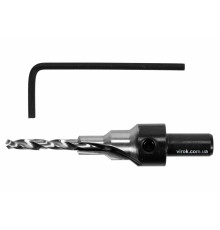 Свердло конфірматне по дереву YATO Ø= 4/6 мм, хвостовик Ø= 8 мм, з 6-гран. ключем [25/250]