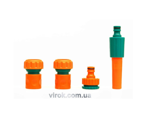 Ороситель прямой FLO с набором соединений 1/2", 3/4", 1", ABS-пластик, 4 шт [12/72]