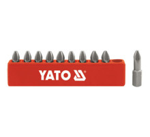 Набор отверточных насадок YATO : "Pozidriv" РZ1 x 25 мм. HEX 1/4" 10 шт. [25/200]