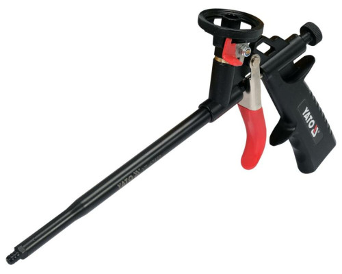 Пістолет для нанесення монтажної піни YATO: L=320/225мм, алюмін/сталев. корпус, регуляція подачі[20]