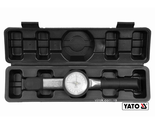 Ключ динамометрический YATO: квадрат 1/4", F= 1- 10 Нм со стрелочной циферблатной шкалой [12]
