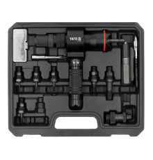 Адаптер-заклепочник до шурупокрута YATO з 6-гран шпинд 1/4" для заклеп 2,4-6,4мм і нітогайок М3- М12
