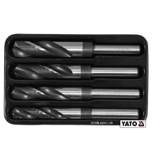 Набір свердл по металу YATO: HSS 4241, Ø14-20мм, L=75/150мм, до нержав. і конструкц. сталі, 4 шт[10]