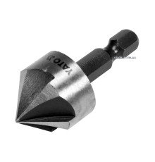 Зенкер конічний по металу YATO : HSS, Ø= 20.5 мм, l= 45 мм, 5 пругів, HEX- 1/4" [25/100]