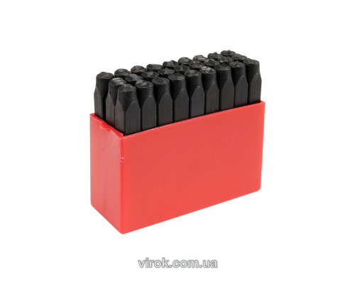 Трафарети літерні YATO, кпл. 27 шт, h-6 мм [12]