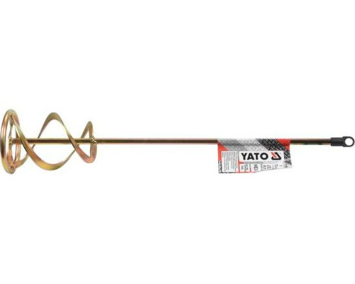 Міксер для буд.сумішей оцинкований YATO: Ø=120 x 600мм, НЕХ, 15-25 кг [14]
