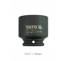 Головка торцевая ударная 6-гранная YATO: квадрат 3/4", М=52 мм, L=72 мм [2/8]