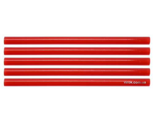 Стержні клейові YATO Ø=11,2 х 200 мм, червоні.уп. 5 шт. [40/120]