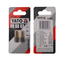 Насадка викруткова YATO TORX T20 х 25 мм. HEX 1/4", покрита титаном, 2 шт.
