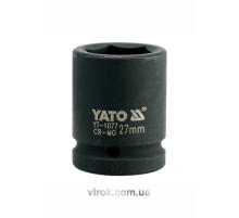Головка торцева ударна 6-гранна YATO : квадрат 3/4", М= 27 мм, L= 50 мм [16/64]