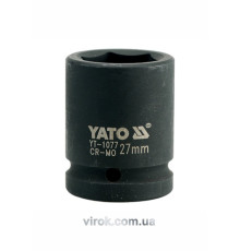 Головка торцева ударна 6-гранна YATO : квадрат 3/4", М= 27 мм, L= 50 мм [16/64]