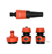Зрошувач прямий YATO з набором з'єднань 3/4", 1", ABS-пластик, 4 шт [48]