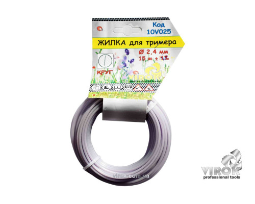 Жилка для тримера "КРУГ" TM VIROK : Ø= 2.7 мм, l= 15 м