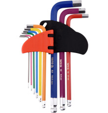 Ключі шестигранні з кулькою YATO : М1.5-10 мм, Г-подібні, HRC 58-62, S2 [10/50]