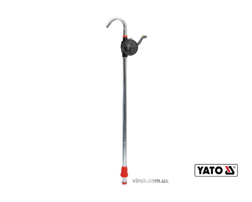 Помпа ручная для масла YATO бочковая; 21 л/мин. алюминиевая [10/90]