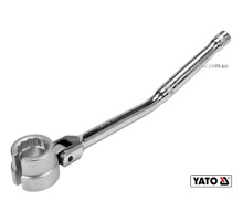 Ключ для лямбда-зонда двухсторонний YATO: 6/12 гранный, 22 x 270 мм, Cr-V [6/36]