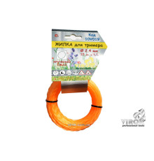 Жилка для тримера "Кручений ОВАЛ" TM VIROK : Ø= 2.4 мм, l= 15 м