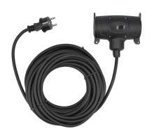 Кабель-подовжувач для будів. робіт мереж 230В YATO, 2 гнізда l= 15м. струм- 16А, 3-жильний S=1,5 мм²