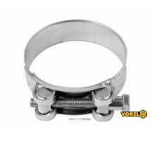 Хомут сталевий, з гвинтовим затискачем GBS W1 VOREL : Ø= 80-85/ 24 мм, оцинкований [100]